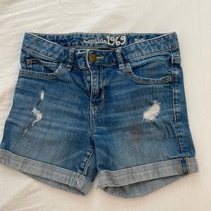Gap kids midi jean shorts size 12
